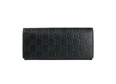GUCCI Signature Long Coin Wallet "Black"
