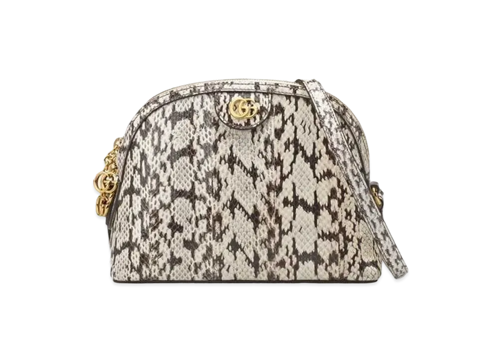 GUCCI Ophidia Snake Leather Small Shoulder Bag "Grey Snake"