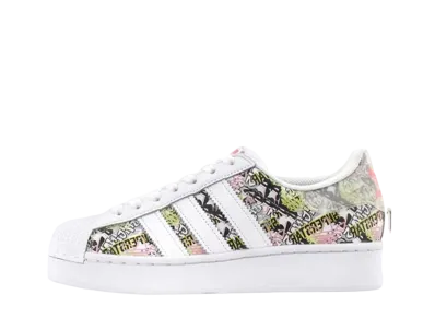 adidas Women's Superstar Bold Graffiti Print "Cloud White/Core Black/Silver Metallic"