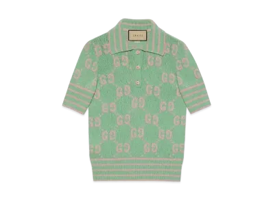 GUCCI GG Cotton Polo Shirt "Green"