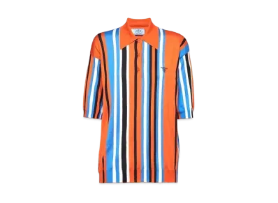 PRADA Silk Polo Shirt "Orange"