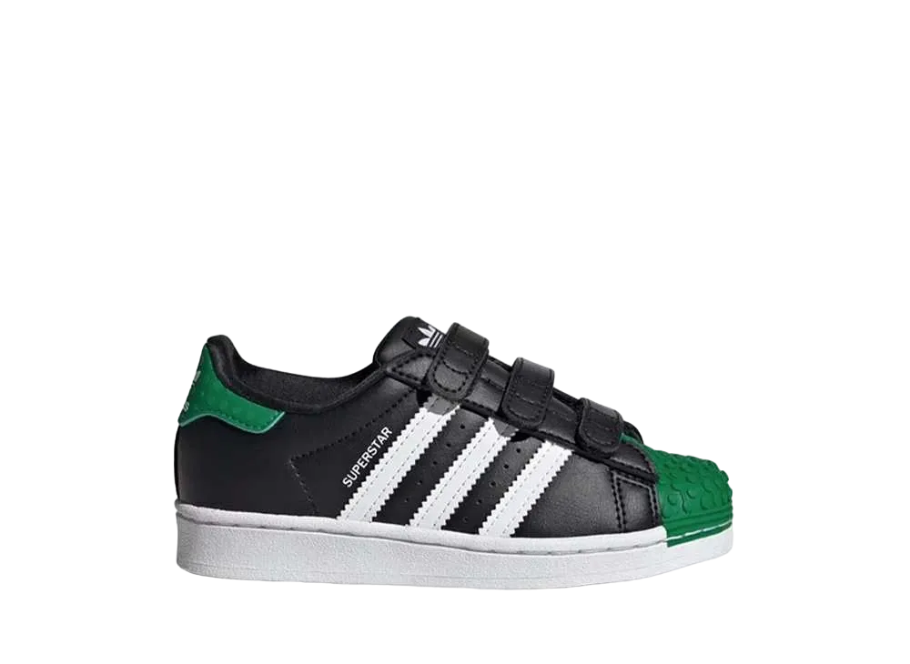 LEGO × adidas PS Superstar "Black Green White"