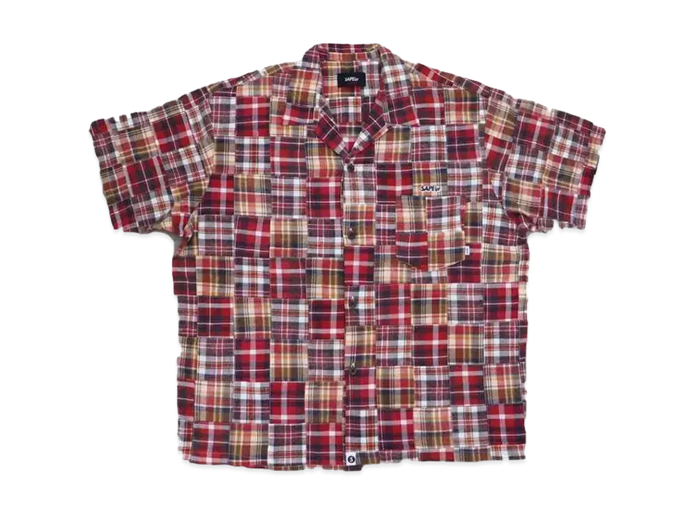 SAPEur PATCHWORKSHIRT SHIRT "Red"