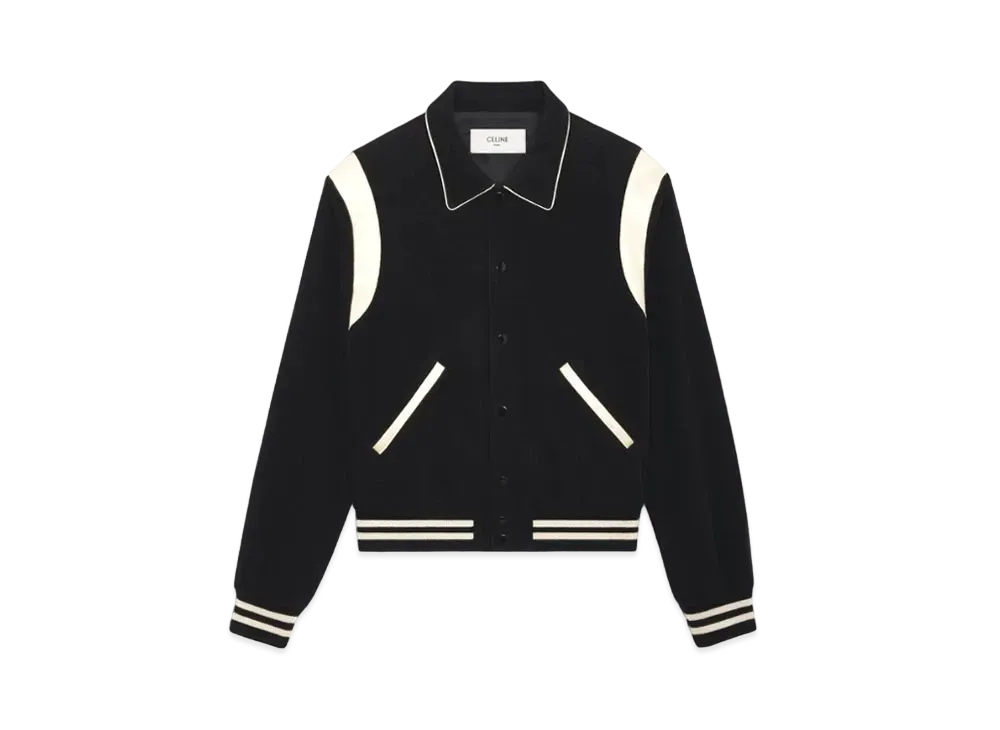 セリーヌ テディジャケット コーデュロイ "ブラック" 2V191865D.38NO