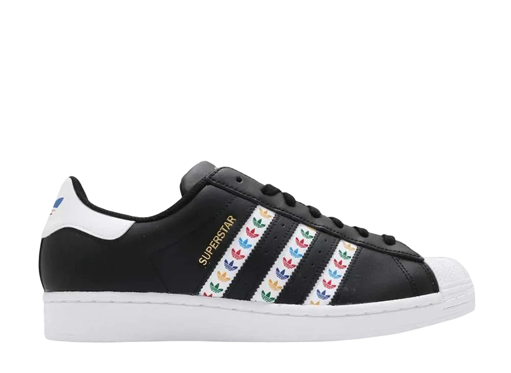 adidas Superstar "Black Multi-Color Trefoil Stripes"