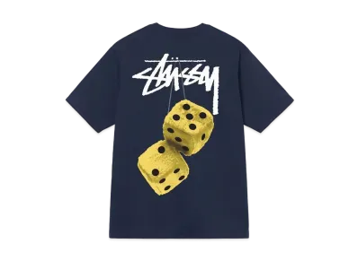 Stussy Fuzzy Dice Tee "Navy"