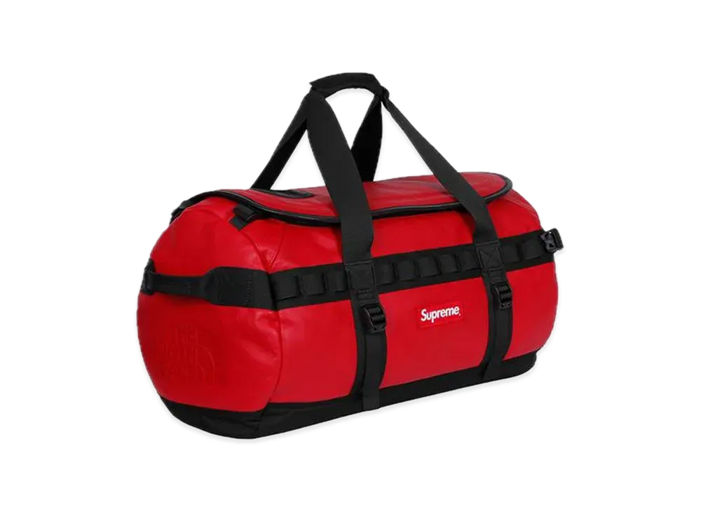 Supreme The North Face Leather Base Camp Duffel "Red"