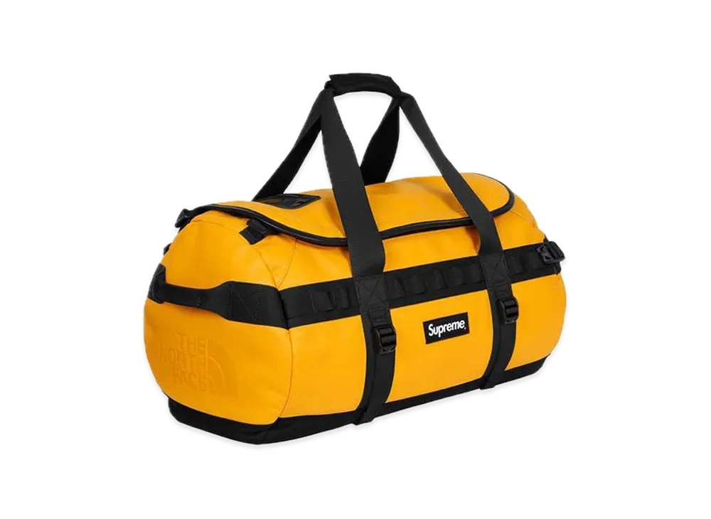 Supreme The North Face Leather Base Camp Duffel "Yellow"