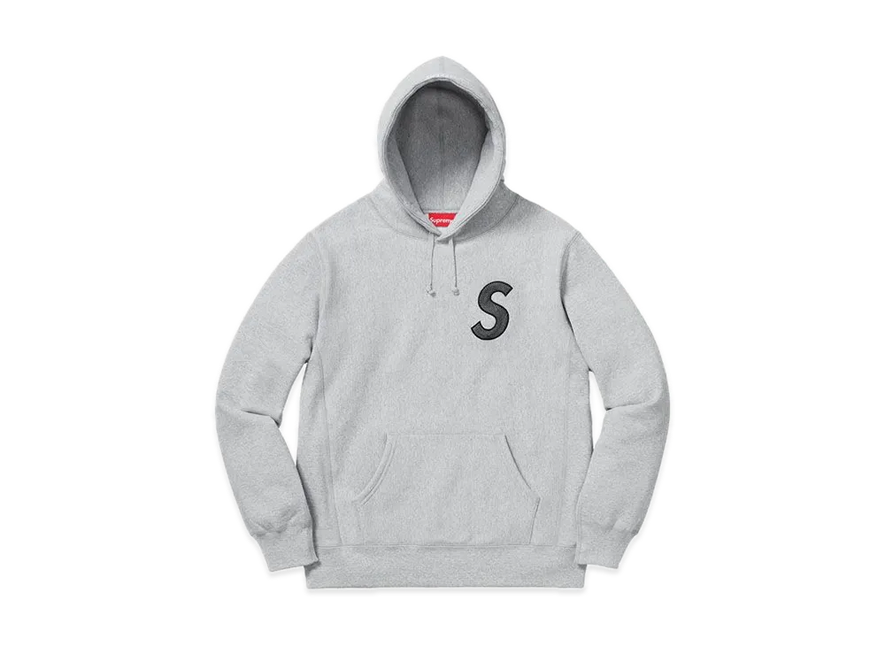 Supreme S Logo Hooded Sweatshirt "Heather Grey" (18FW)