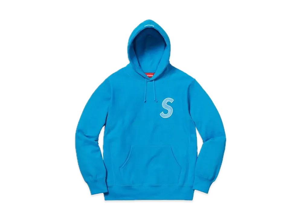 Supreme S Logo Hooded Sweatshirt "Bright Royal" (18FW)
