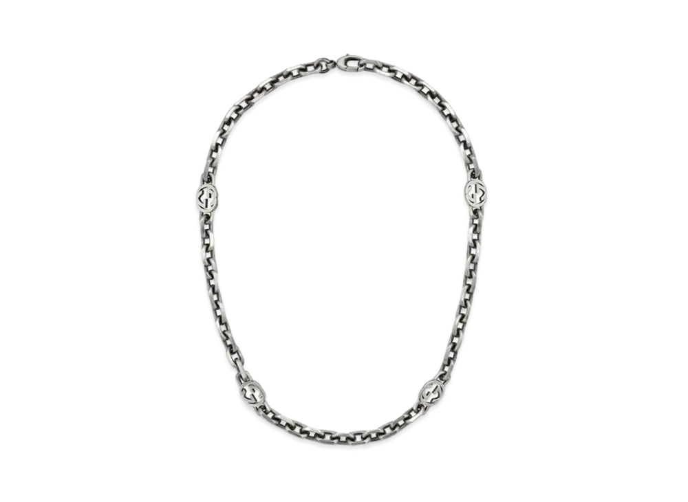 GUCCI Interlocking G Necklace "Silver"