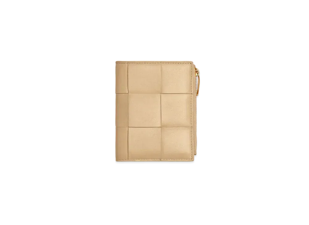 Bottega Veneta Bifold Zipped Wallet "Porridge"
