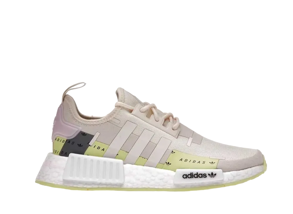 アディダス ウィメンズ エヌ エム ディー R1 "ワンダー ホワイト/パルス イエロー ピンク"