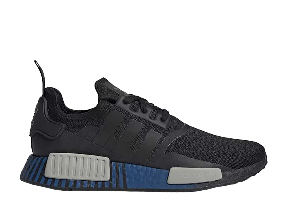アディダス エヌ エム ディー R1 "ブラック メタル グレイ ラッシュ ブルー"