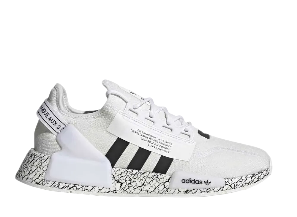 アディダス エヌ エム ディー R1 V2 クラックル "ホワイト ブラック"