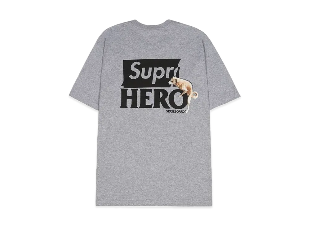 シュプリーム アンチヒーロー ドッグ Tシャツ "ヘザー グレー"