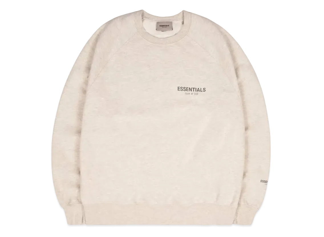FEAR OF GOD ESSENTIALS PULLOVER CREWNECK "Light Heather Oatmeal"