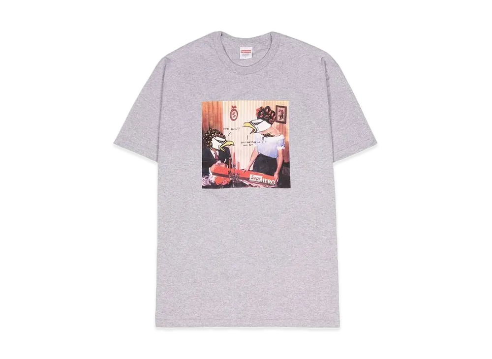 シュプリーム アンチヒーロー カーブ Tシャツ "ヘザー グレー"
