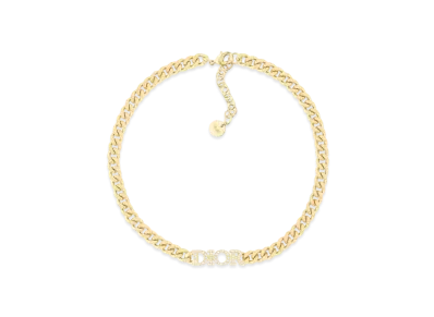 Dior Dio(r)evolution Choker Gold-Finish Metal and White Crystals "Gold"