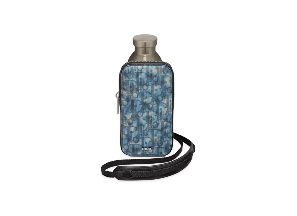 Dior Strap Bottle & Dior Aqua Dior And Parley Phone Holder Grownd Curfskin Stainless Steel Parley Ocean Plastic "Blue"