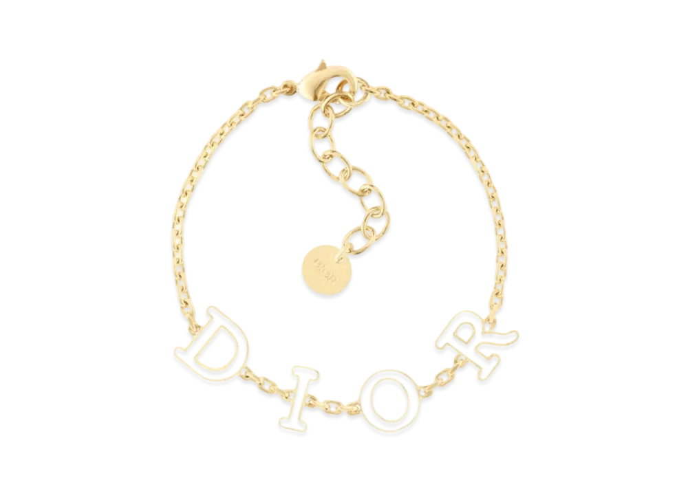 Dior Dio(r)evolution Bracelet Gold-Finish Metal and White Lacquer "Gold"