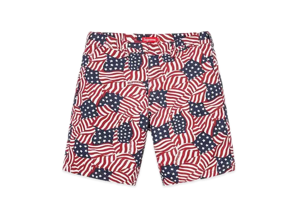 シュプリーム ワーク ショーツ "フラッグス"