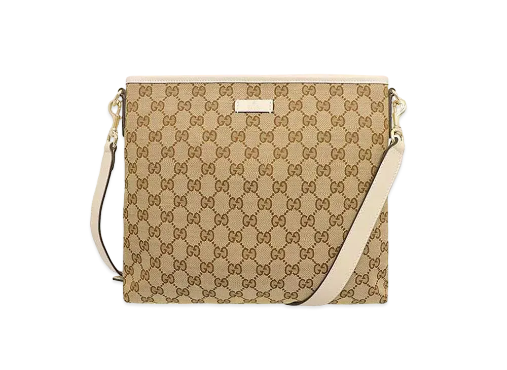 GUCCI GG Canvas Shoulder Bag "White"