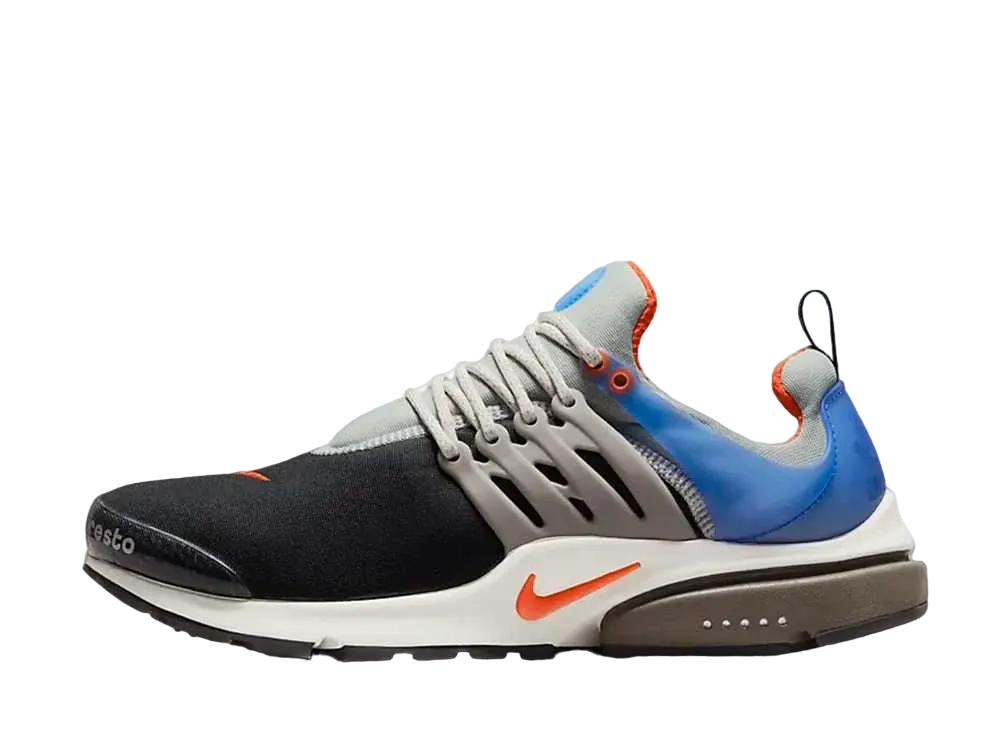 Nike Air Presto PRM "Black/Dusty Sage/Racer blue/Team Orange"