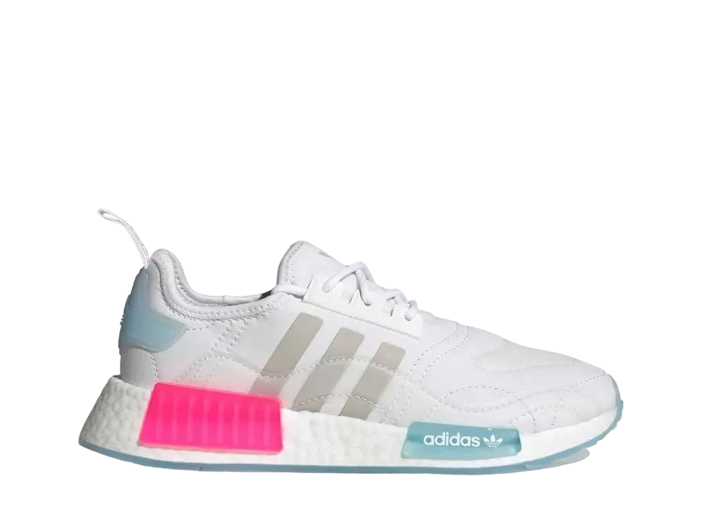 adidas Women's NMD R1 "White Halo Blue Shock Pink"
