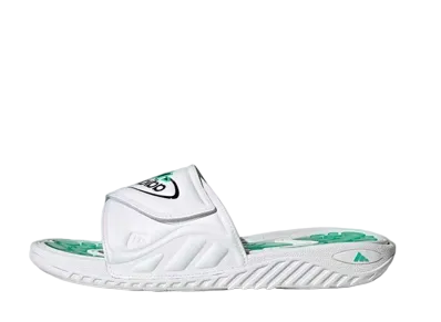 adidas Reptossage Slides "Footwear White/Hi Res Green/Core Black"