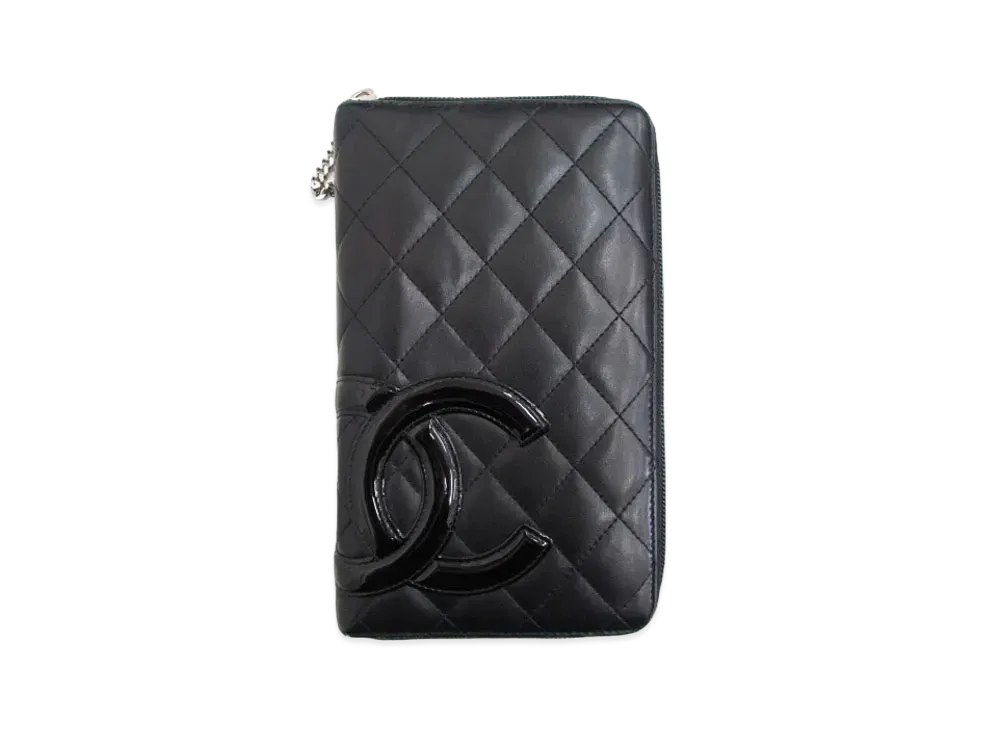 CHANEL Cambon Coco Mark Organizer Lamb Skin "Black/Pink"