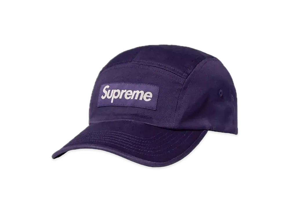 Supreme Washed Chino Twill Camp Cap "Purple"(21FW)