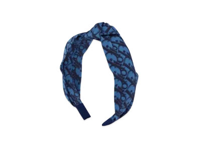 Dior KID'S Headband Blue Dior Oblique Cotton Poplin