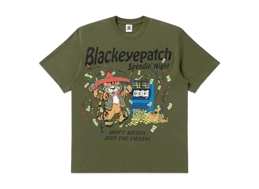BlackEyePatch $pendin` Night Tee Light "Olive"