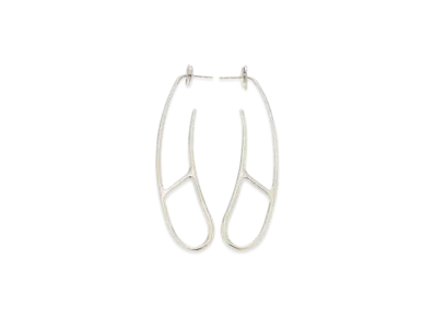 Hermes Chaine D'ancre Punk Earrings "Silver"