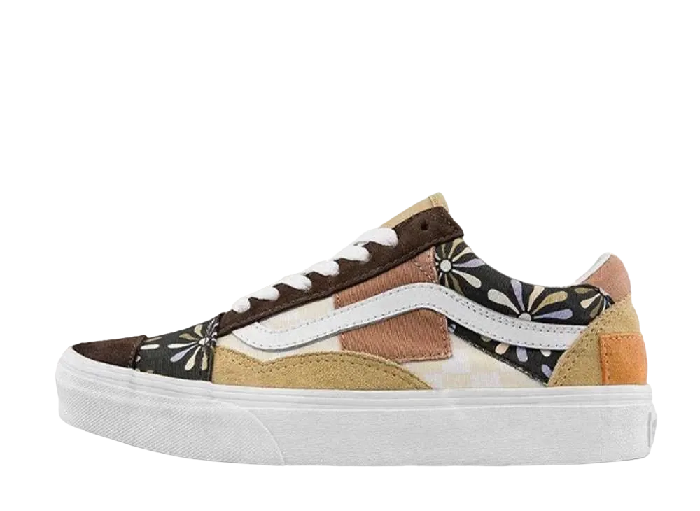 バンズ オールド スクール パッチワーク ディバイン "マルチ/トゥルー ホワイト"