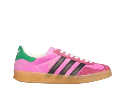GUCCI × adidas Women's Gazelle "Pink/College Purple/Bold Green"