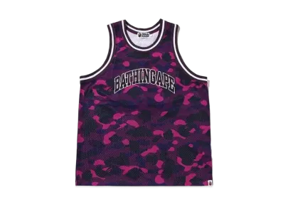 A BATHING APE COLOR CAMO BASKETBALL TANK TOP "Purple"
