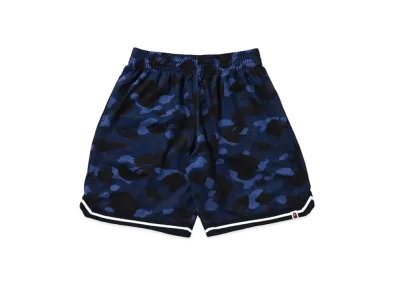 A BATHING APE COLOR CAMO WIDE FIT BASKETBALL SHORTS "Navy"