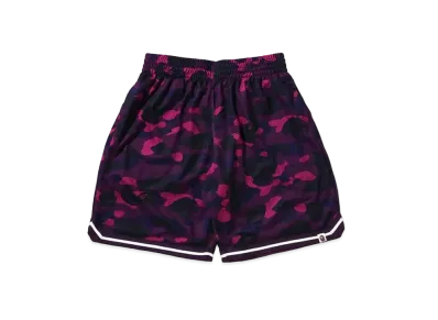 A BATHING APE COLOR CAMO WIDE FIT BASKETBALL SHORTS "Purple"