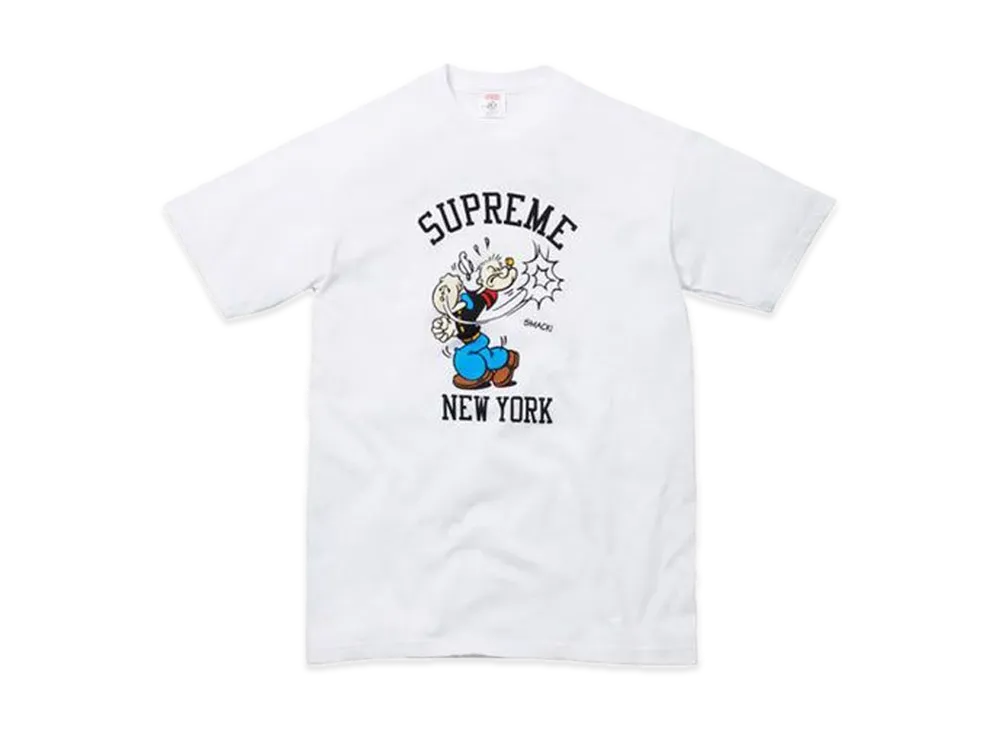 シュプリーム ポパイ Tシャツ "ホワイト"