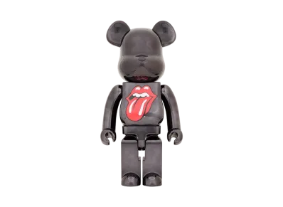 Bearbrick The Rolling Stones Lips & Tongue BLACK CHROME Ver.1000%