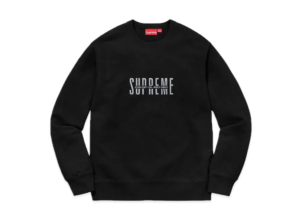 Supreme World Famous Crewneck "Black"