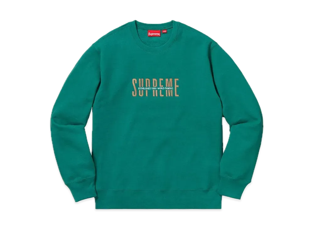 Supreme World Famous Crewneck "Dark Teal"