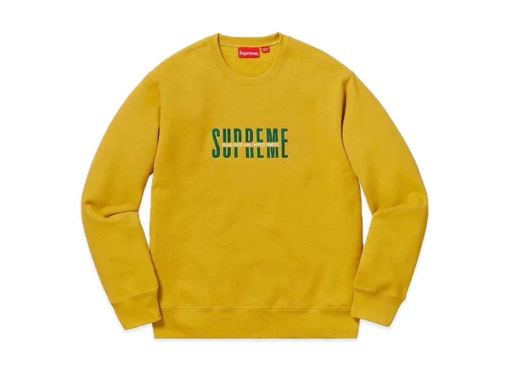 Supreme World Famous Crewneck "Mustard"