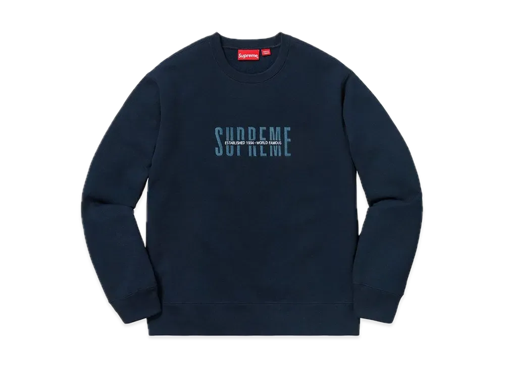 Supreme World Famous Crewneck "Navy"