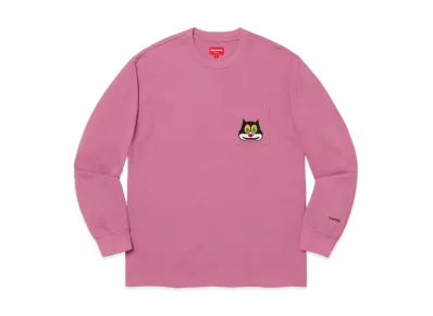 Supreme Cat L/S Pocket Tee "Mauve"