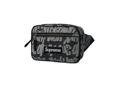 Supreme Fat Tip Jacquard Denim Waist Bag "Black"