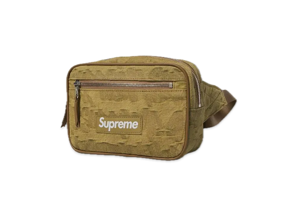 Supreme Fat Tip Jacquard Denim Waist Bag "Olive"