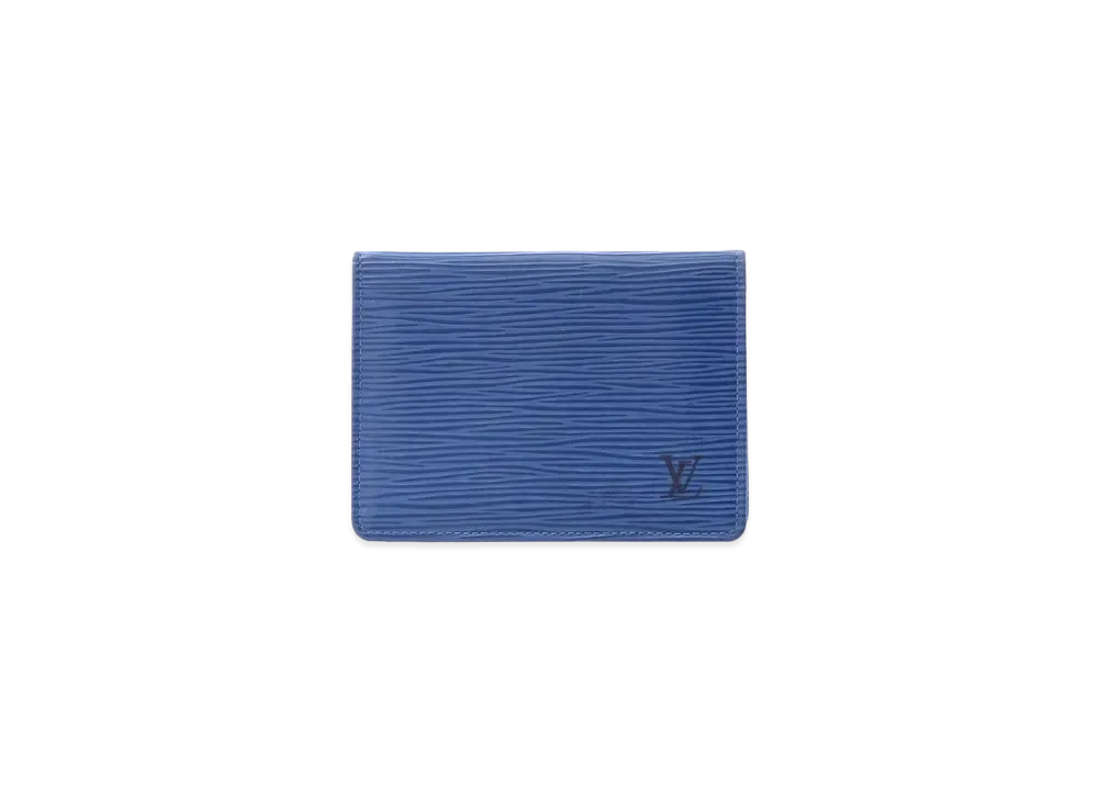 Louis Vuitton Epi Porte 2 Carte Vertical "Toledo Blue"
